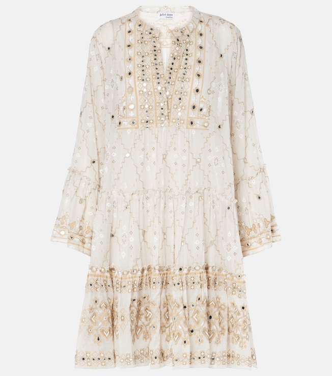 Mosaic printed cotton midi dress | Juliet Dunn
