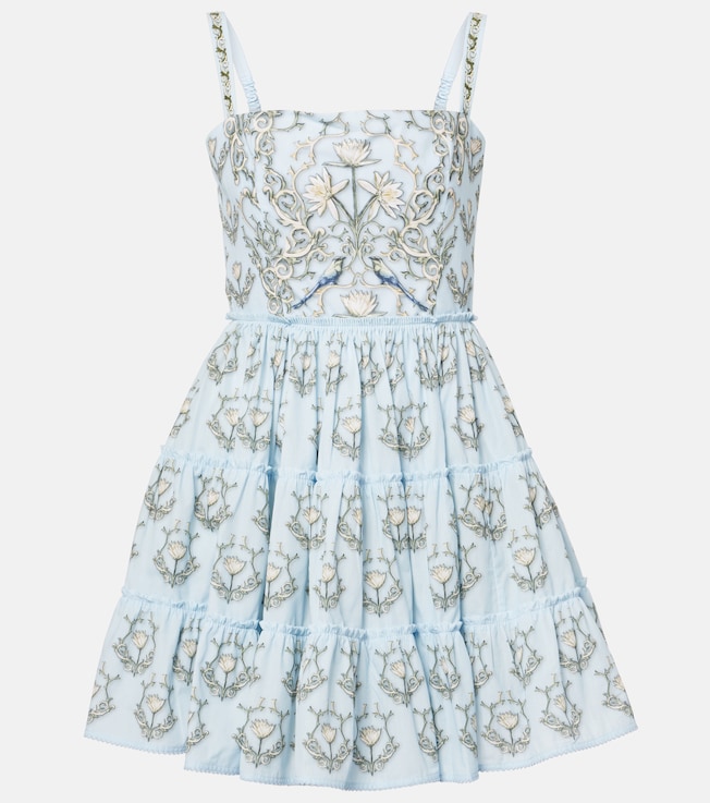 Lima Soledad embroidered cotton minidress | Agua by Agua Bendita