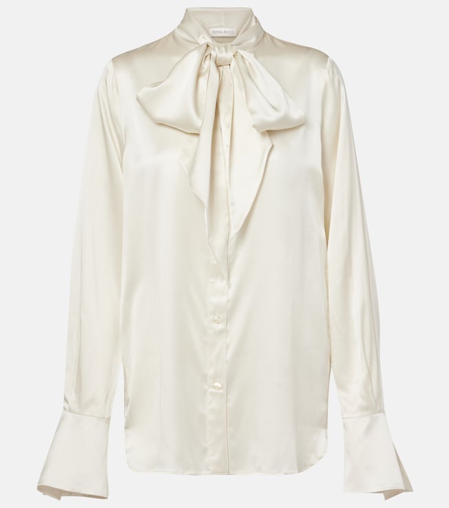 Tie-neck satin blouse | Nina Ricci