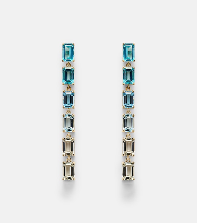 Dawn 14kt yellow gold earrings with topaz | Suzanne Kalan