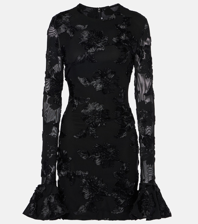 Floral embroidered mesh minidress | Rotate