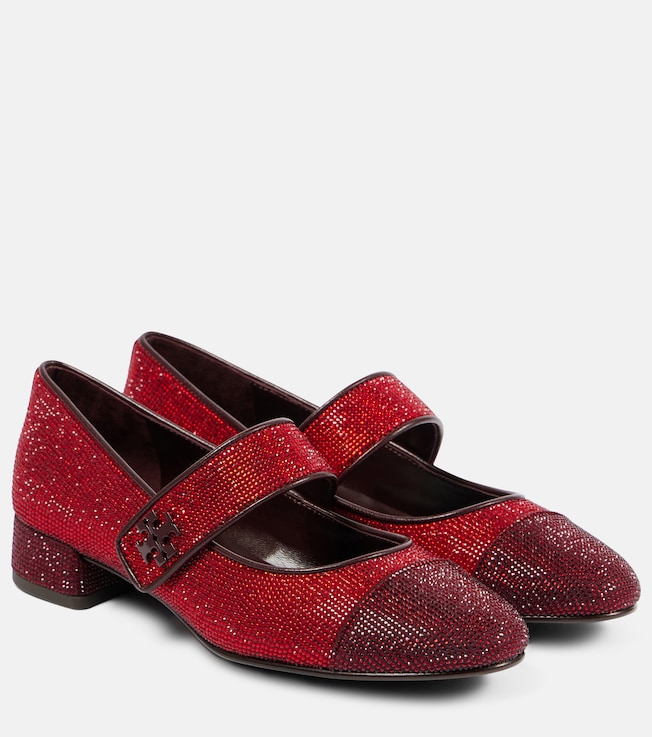 Embellished leather Mary Jane pumps | Tory Burch
