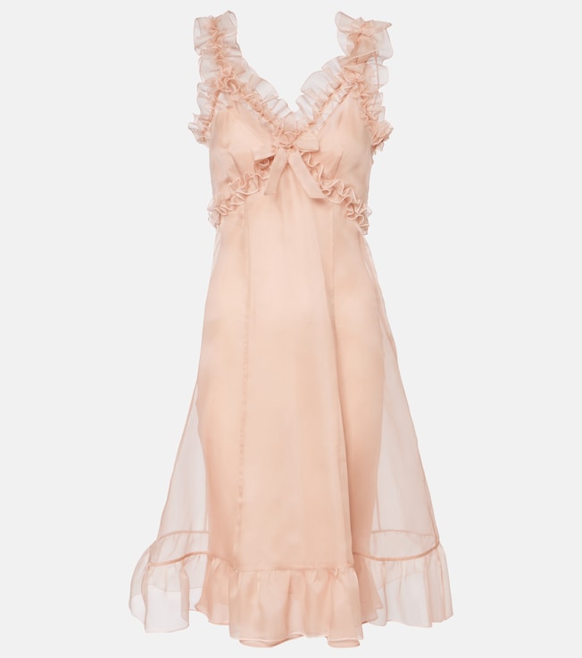 Ruffled silk organza slip dress | Alessandra Rich