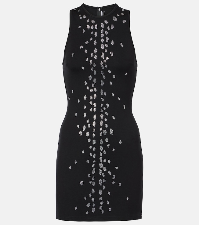 Crystal-embellished jersey minidress | David Koma