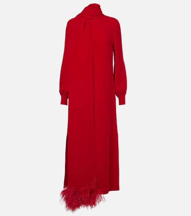 Cady Couture feather-trimmed gown | Valentino