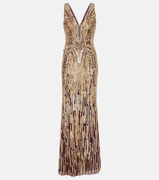 Raquel sequined tulle gown | Jenny Packham
