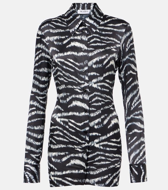 Zebra-print satin shirt | The Attico