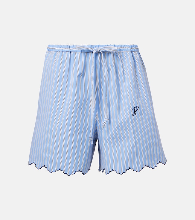 Scalloped cotton poplin shorts | Patou