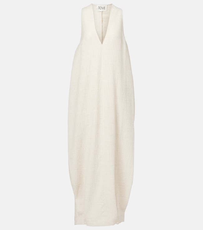 Eladia cotton and linen-blend maxi dress | Tove