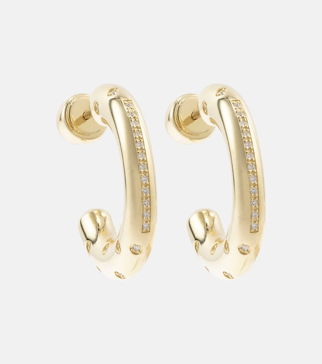 Peggy 14kt gold earrings with diamonds | Lauren Rubinski
