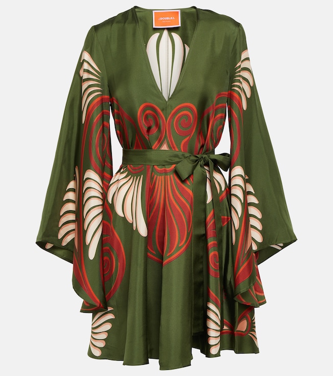 Magnifico printed silk twill minidress | La DoubleJ