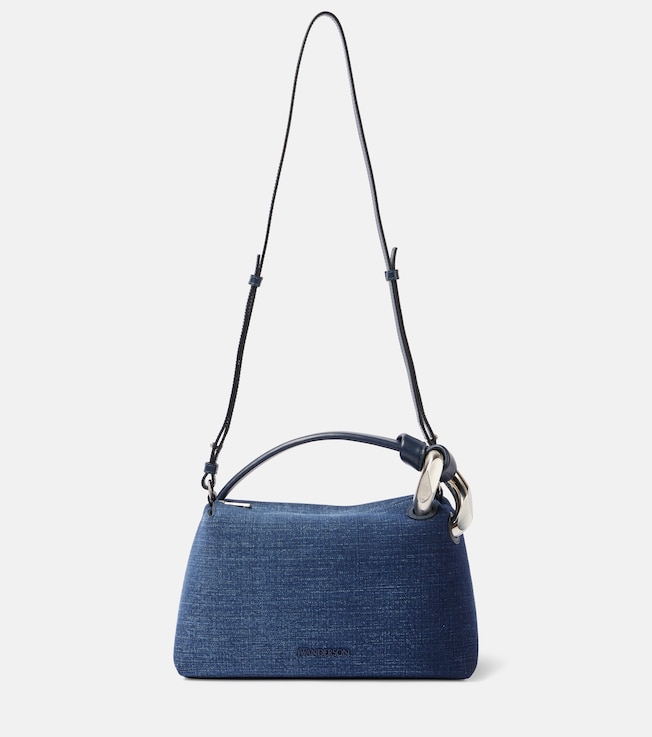 JWA Corner Medium denim shoulder bag | JW Anderson