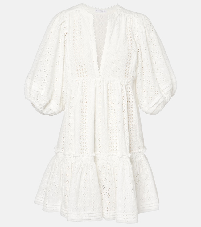 Aria broderie anglaise cotton minidress | Poupette St Barth