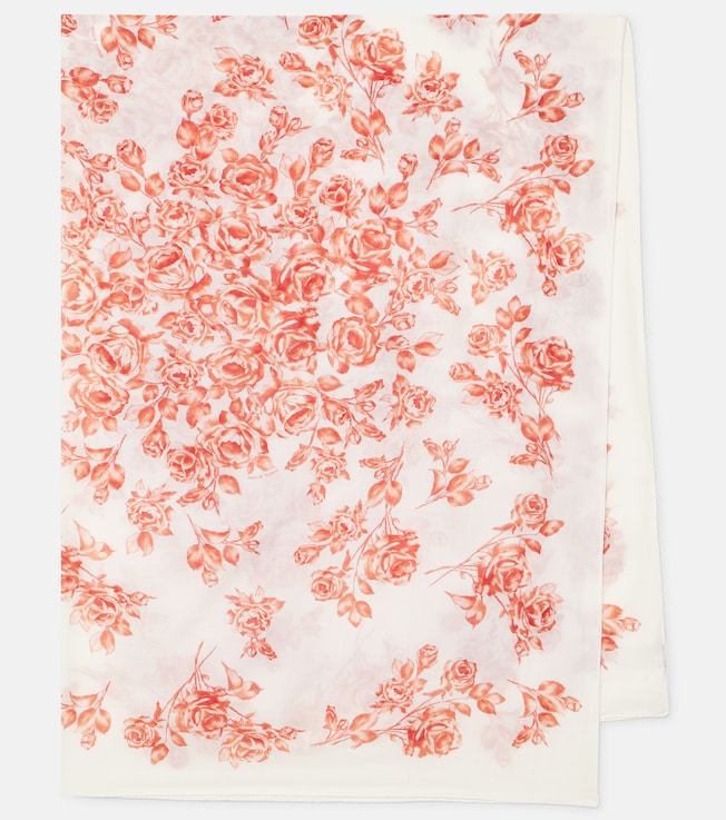 Floral printed cotton and silk scarf | Magda Butrym