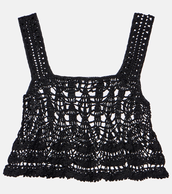 Cotillion crochet cotton crop top | Anna Kosturova