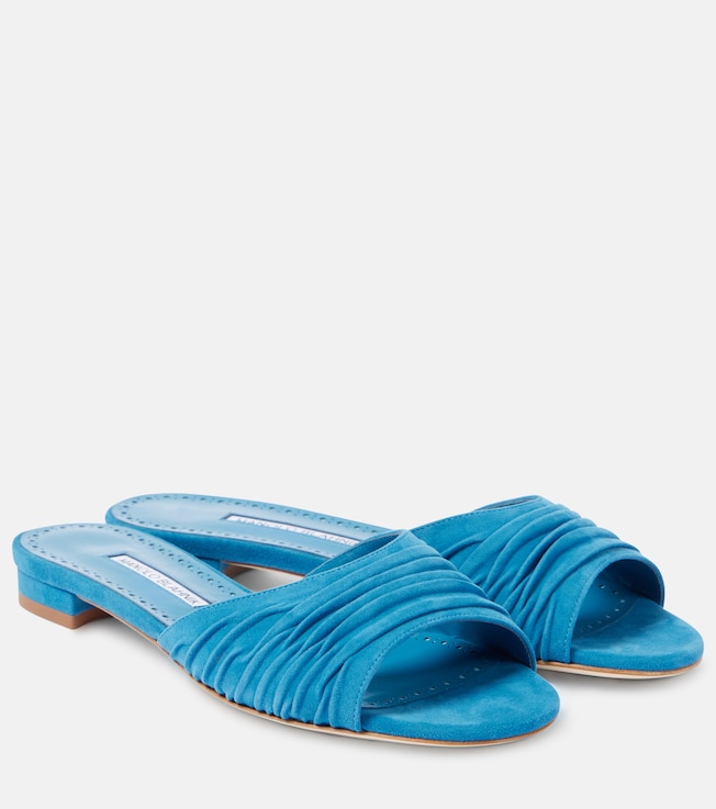 Piruaflat 10 suede sandals | Manolo Blahnik