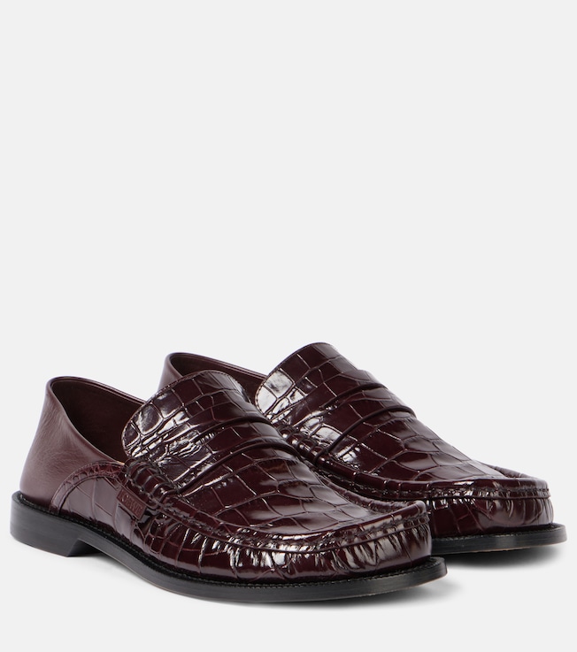 Campo croc-effect leather loafers | Loewe