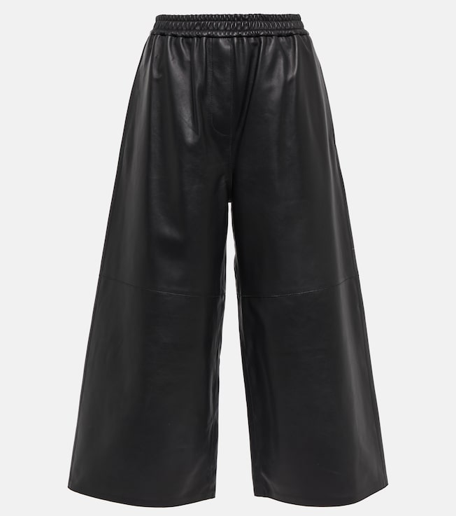 Leather cropped pants | Loewe