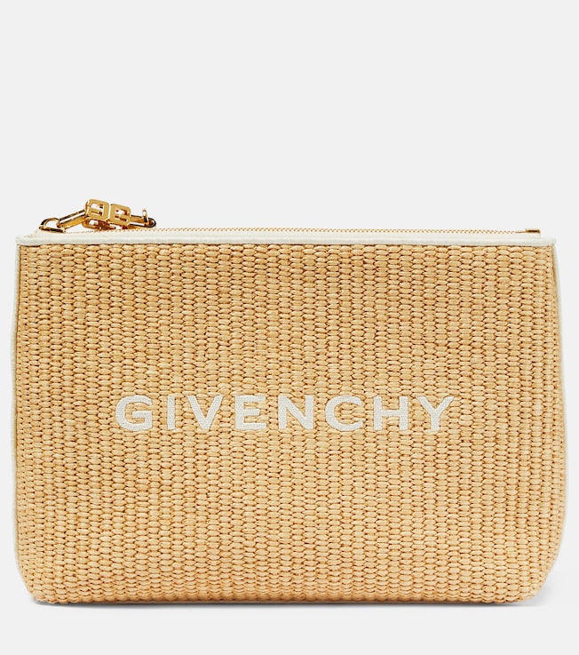 Logo raffia clutch | Givenchy