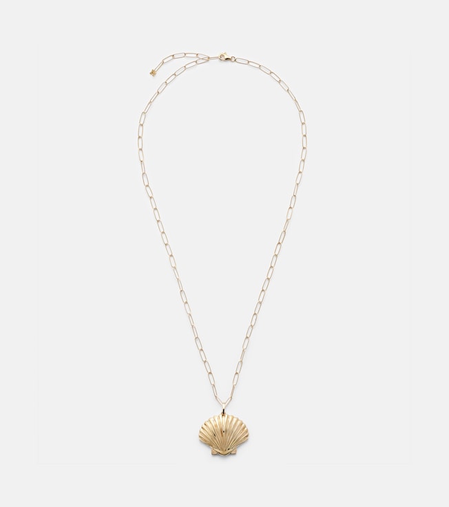 Venus Large 14kt gold pendant necklace | Mateo
