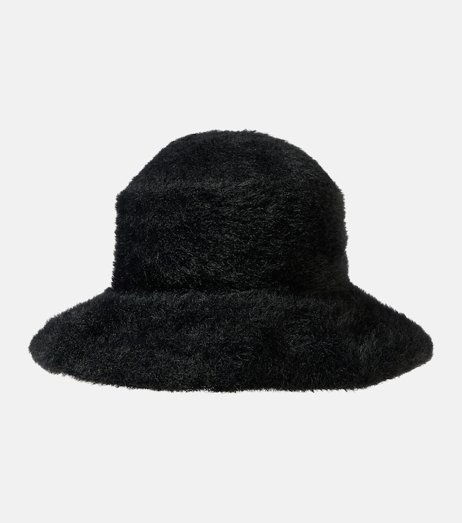 Logo embroidered bouclé bucket hat | Saint Laurent