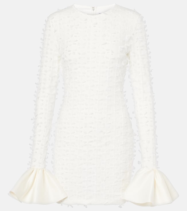 Bridal bow-detail mesh minidress | Rotate