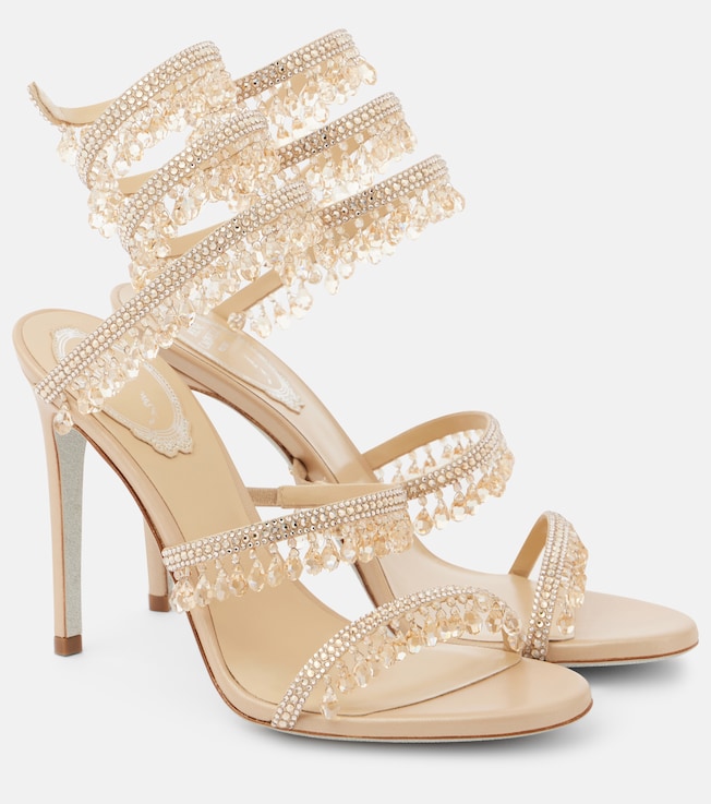 Chandelier 105 embellished satin sandals | Rene Caovilla