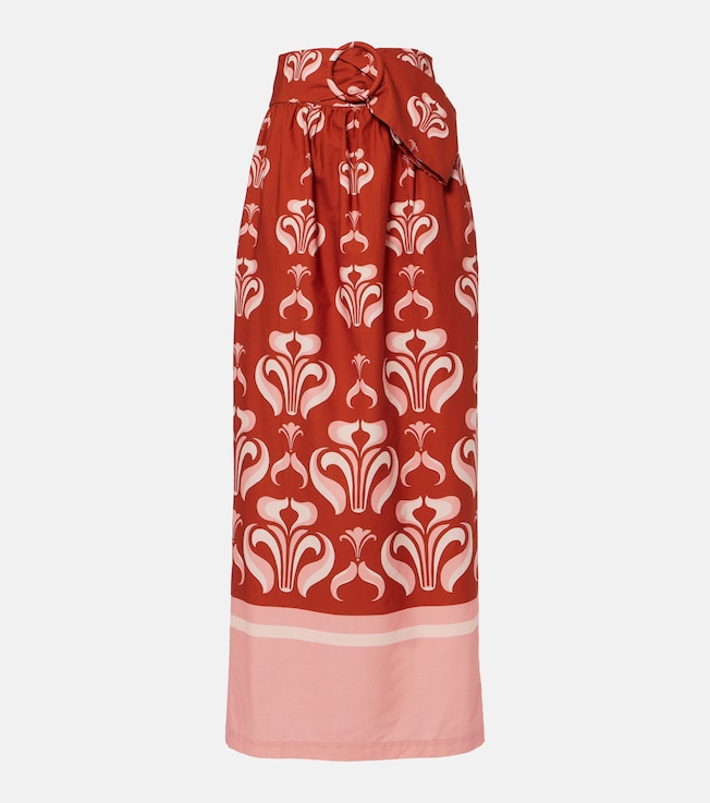 Gathered cotton poplin maxi skirt | Adriana Degreas