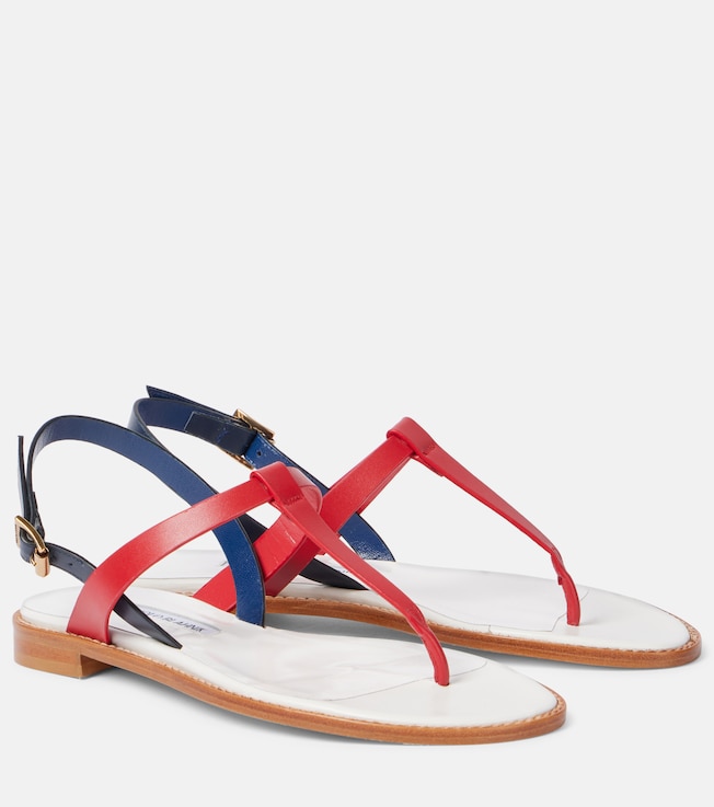 Hata leather thong sandals | Manolo Blahnik