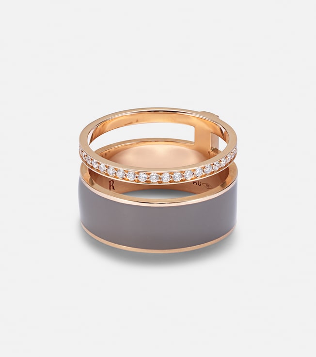  Berbere Chromatic 18kt rose gold ring with diamonds | Repossi