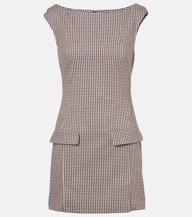 Walker checked minidress | Staud