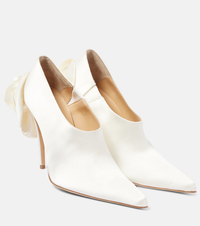 Floral-appliqué satin pumps | Magda Butrym