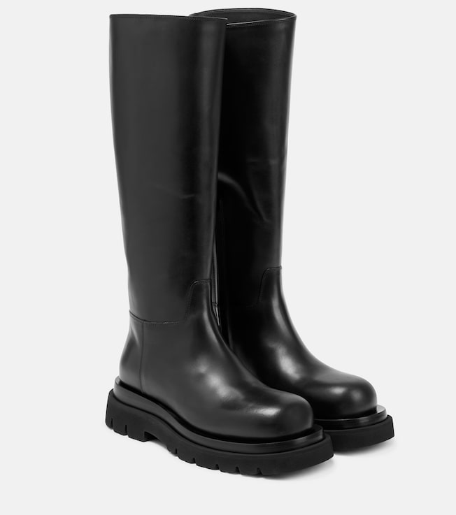 Lug leather knee-high boots | Bottega Veneta