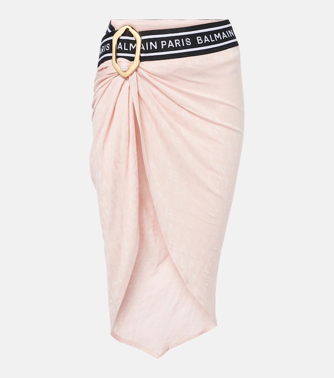 Knitted cotton-blend beach cover-up | Balmain