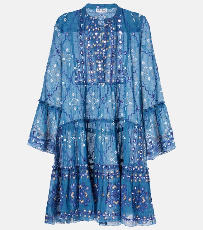 Printed cotton minidress | Juliet Dunn