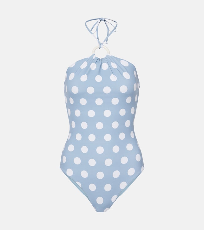 Avalon halterneck polka-dot swimsuit | Marysia