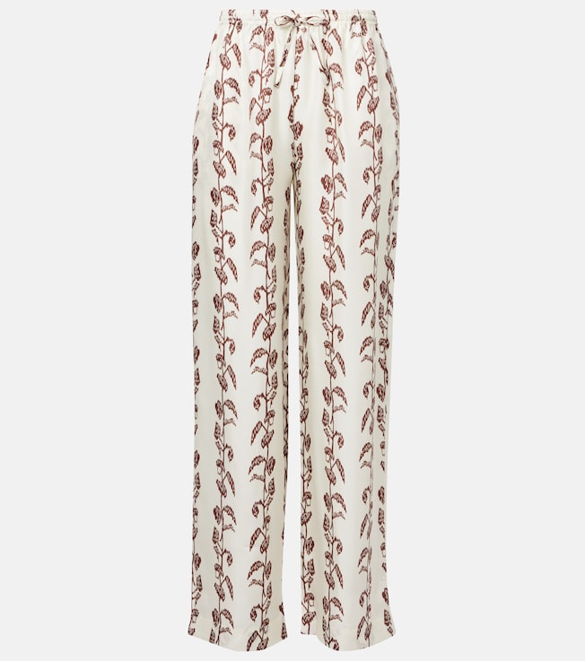 Aurelia silk twill wide-leg pants | Asceno
