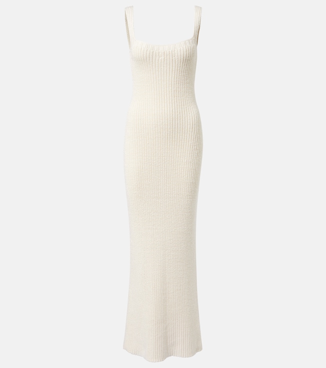 Lex ribbed-knit silk maxi dress | Khaite