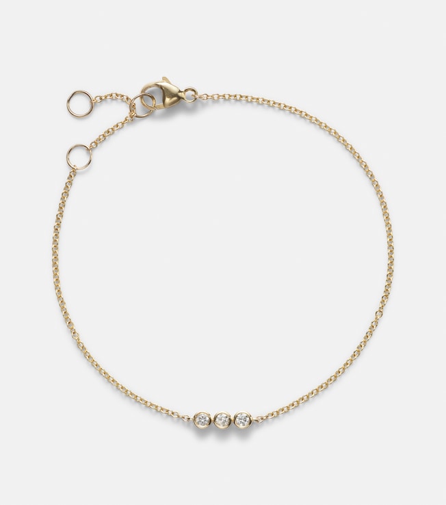 10kt gold bracelet with diamonds | Stone and Strand
