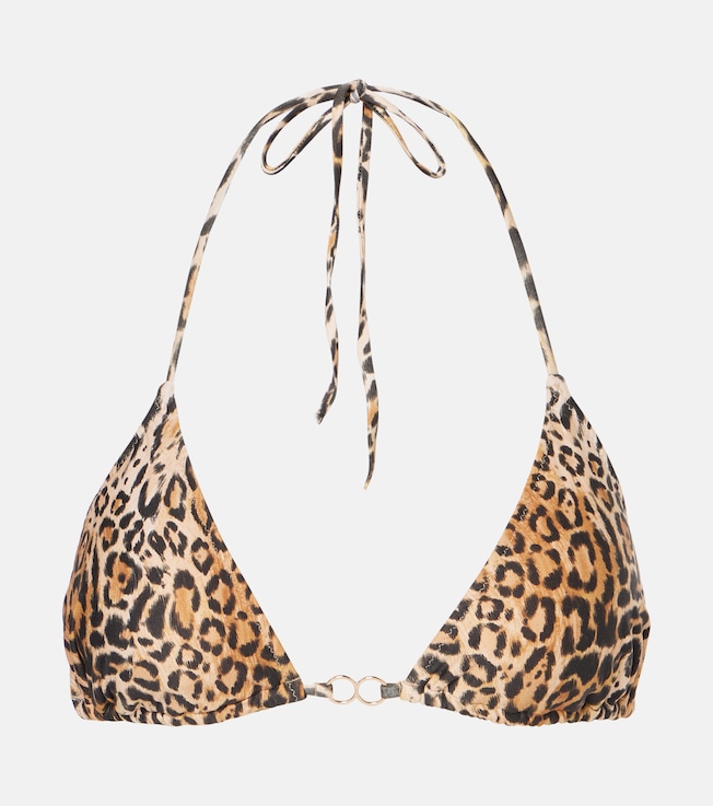 Costa leopard-print bikini top | Melissa Odabash