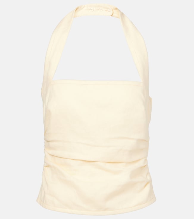 Jerry ruched linen top | SIR