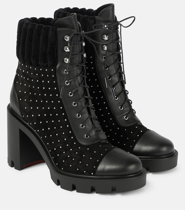 Dakita Lug 70 leather ankle boot | Christian Louboutin