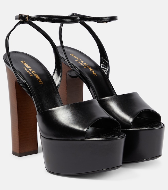 Jodie 95 leather platform sandals | Saint Laurent