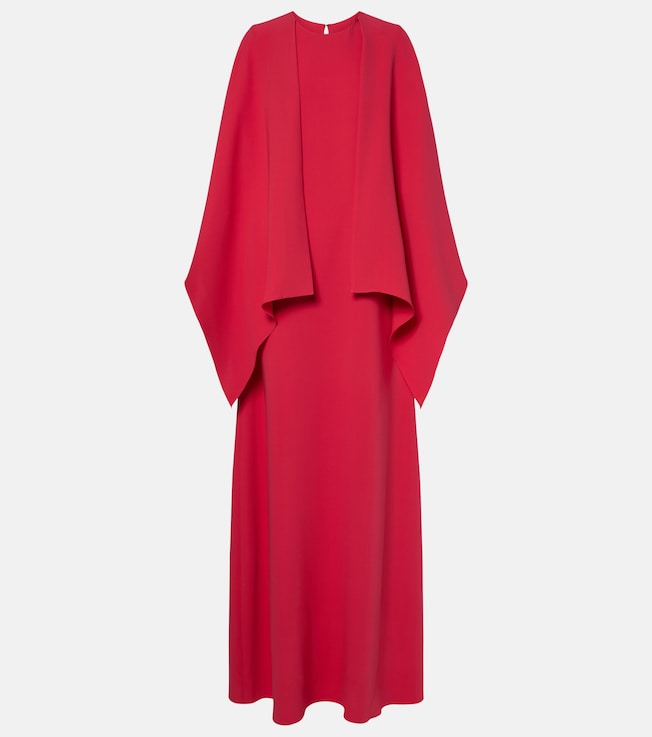 Caped silk-blend gown | Oscar de la Renta