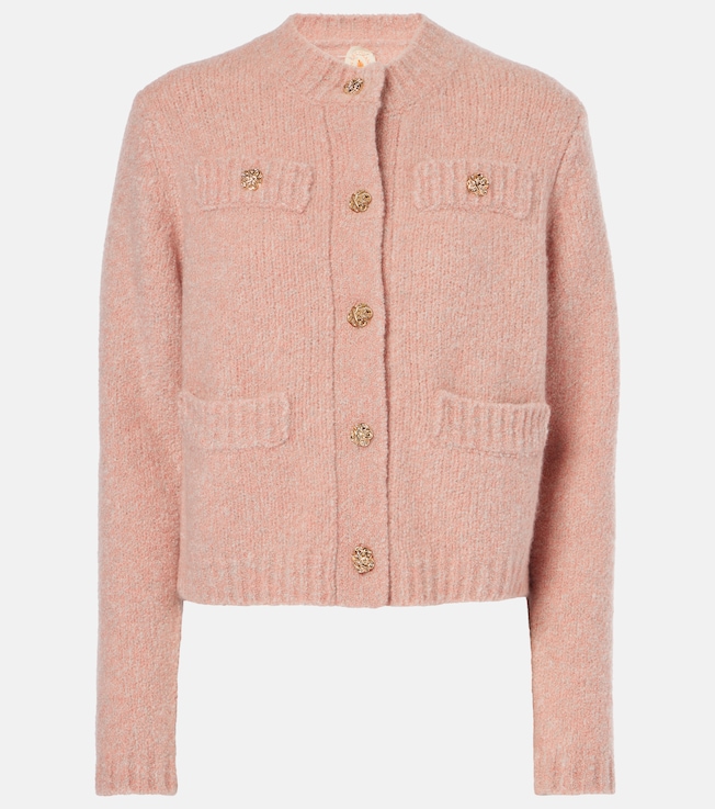 Cropped cashmere-blend bouclé cardigan | Jardin des Orangers