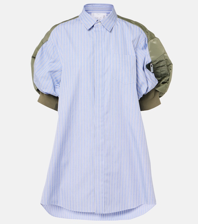 Striped cotton poplin shirt | Sacai