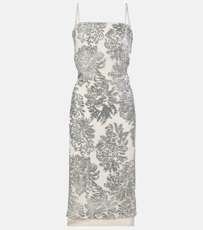 Floral embellished silk-blend slip dress | Jacques Wei