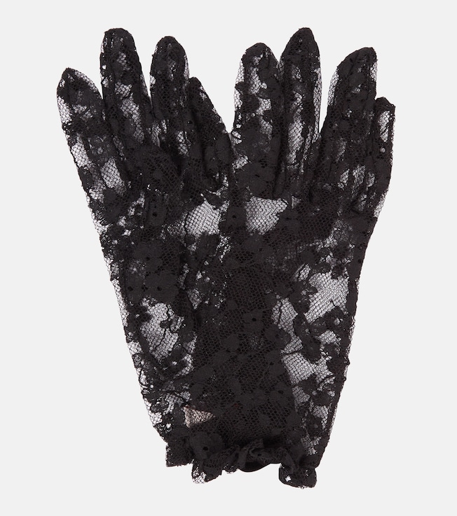 VLogo cotton-blend lace gloves | Valentino
