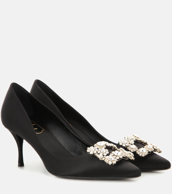 Embellished satin pumps | Roger Vivier