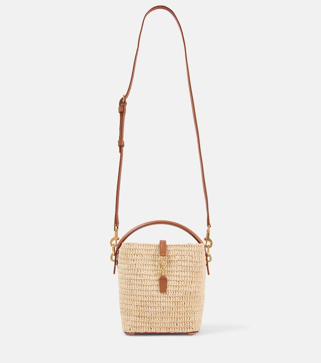 Le 37 Mini raffia bucket bag | Saint Laurent